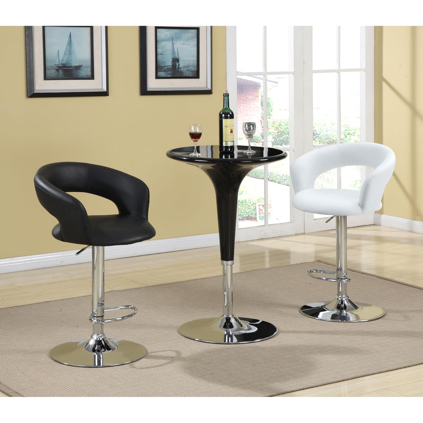 Coaster Furniture Barraza 120346 29" Adjustable Height Bar Stool - Black and Chrome IMAGE 5