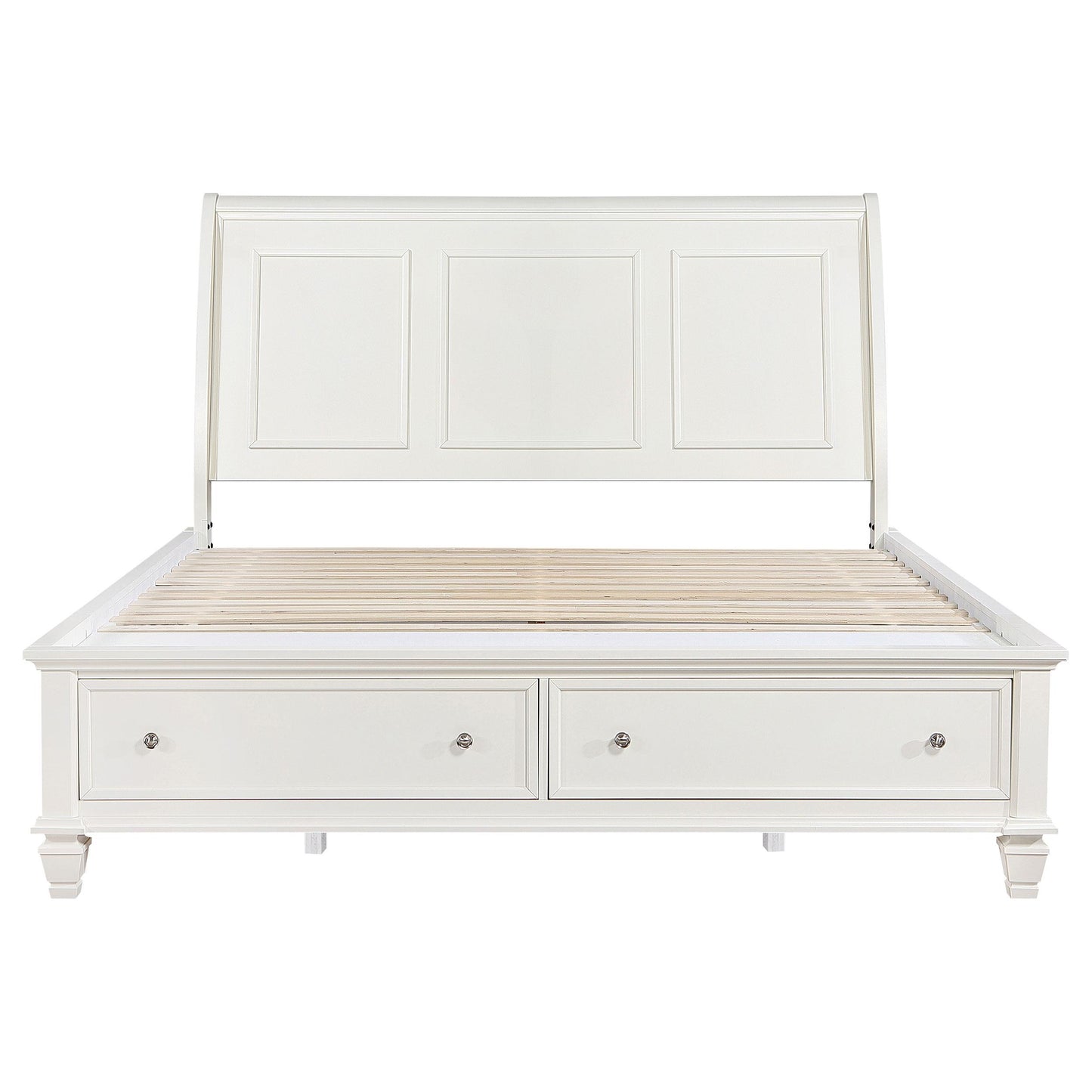 Coaster Furniture Sandy Beach 201309KE Wood Eastern King Storage Panel Bed - Cream White IMAGE 3