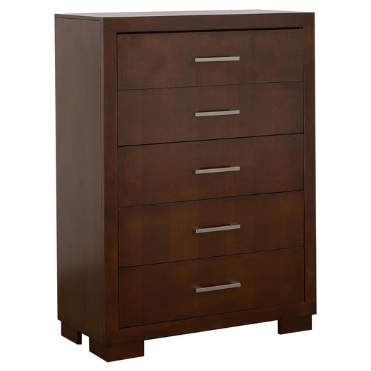 Coaster Furniture Jessica 200715 5-Drawer Bedroom Chest - Cappuccino IMAGE 1