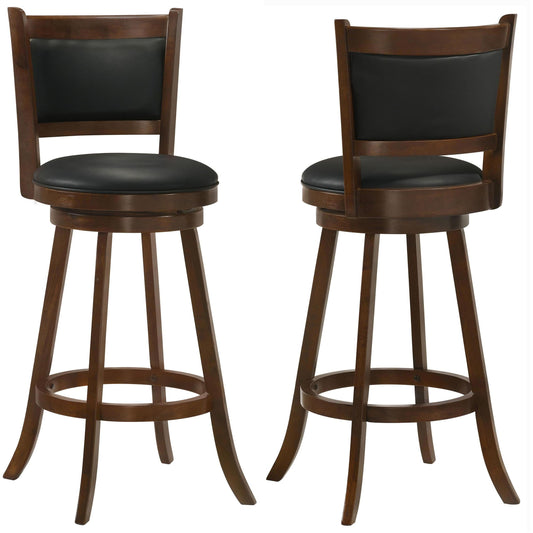 Coaster Furniture Broxton 101920 Upholstered Swivel Bar Chair - Chestnut (Set of 2) IMAGE 1