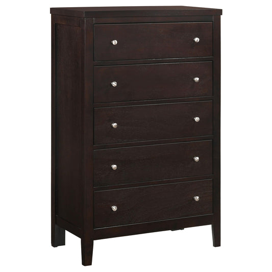 Coaster Furniture Carlton 202095 5-Drawer Bedroom Chest - Cappuccino IMAGE 1