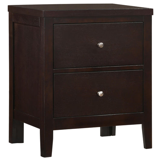 Coaster Furniture Carlton 202092 2-Drawer Nightstand - Cappuccino IMAGE 1