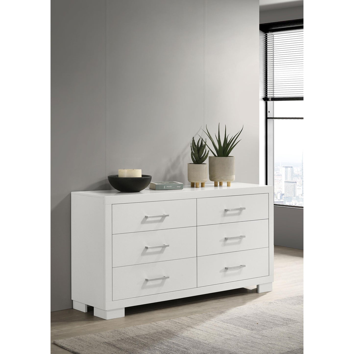 Coaster Furniture Jessica 202993 6-Drawer Dresser - Snow White IMAGE 9
