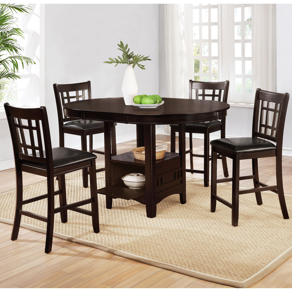 Coaster Furniture Lavon 102889 Wood Counter Chair - Black and Espresso (Set of 2) IMAGE 11