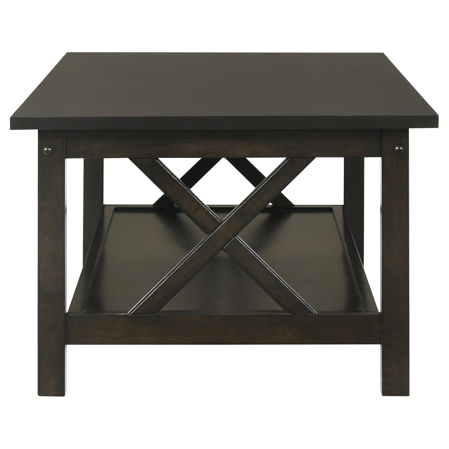 Coaster Furniture Rachelle 5909 3-piece Rectangular Coffee Table Set - Deep Merlot IMAGE 4