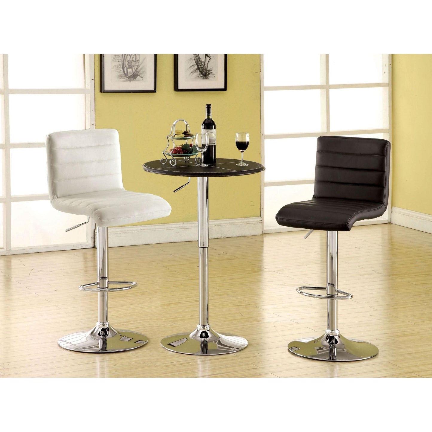 Furniture of America Passore Adjustable Height Stool CM-BR6905BK IMAGE 3