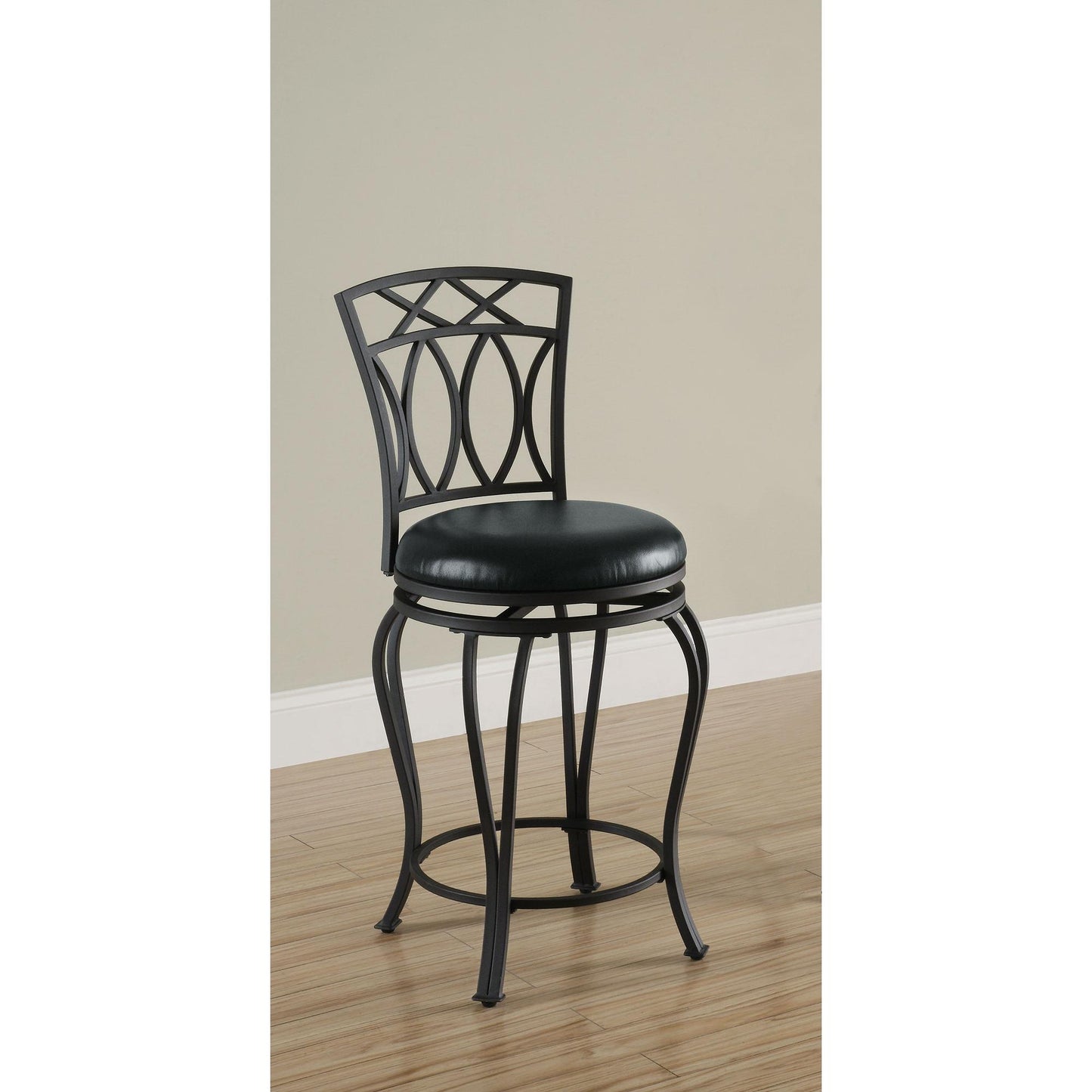 Coaster Furniture Adamsville 122059 Upholstered Swivel Counter Height Stool - Black IMAGE 2