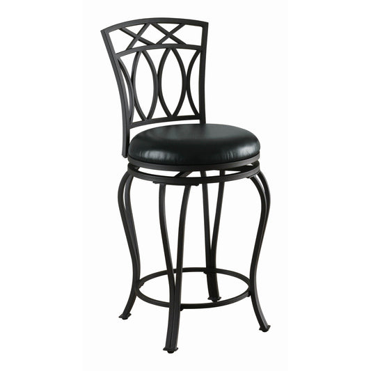 Coaster Furniture Adamsville 122060 Upholstered Swivel Bar Stool - Black IMAGE 1