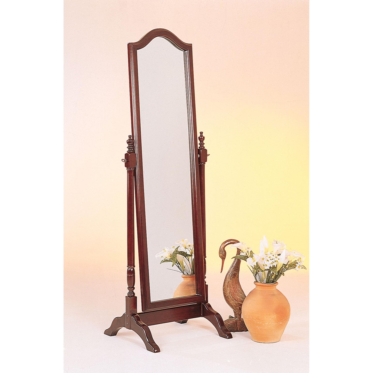 Coaster Furniture Cabot 3103 Wood Adjustable Full Length Cheval Mirror - Merlot IMAGE 2