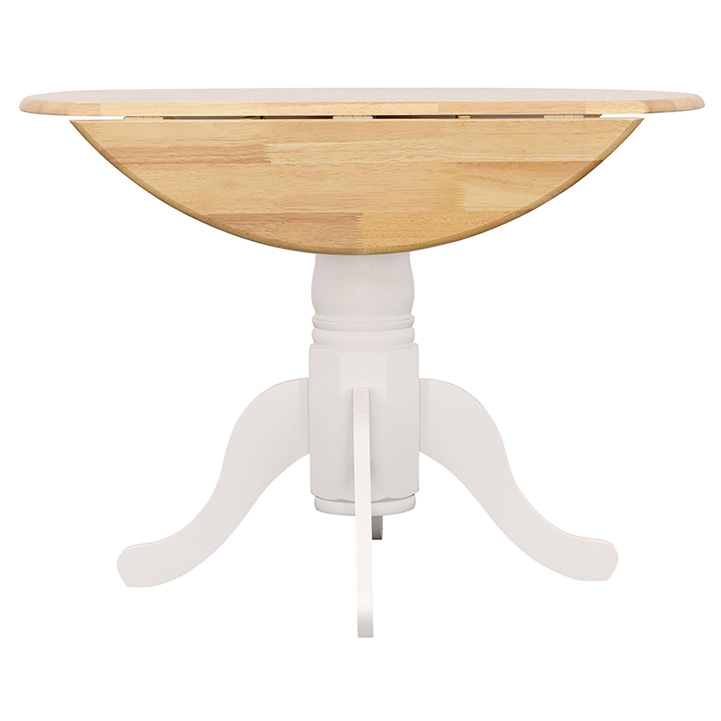 Coaster Furniture Allison 4241 Round 40-inch Drop Leaf Extension Dining Table - White IMAGE 4