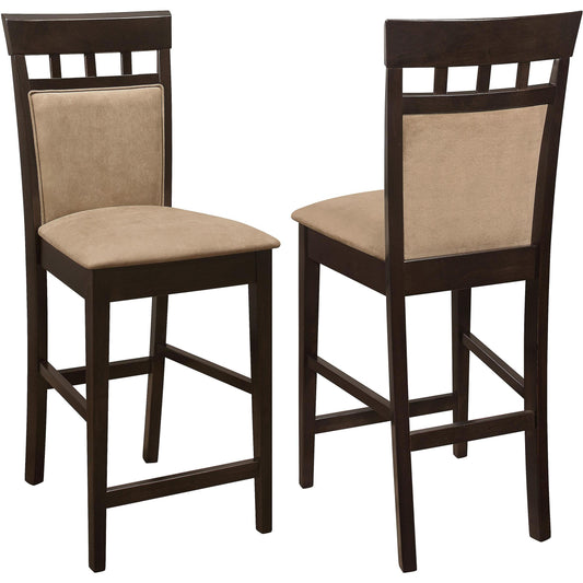 Coaster Furniture Gabriel 100219 Closed Back Counter Chair - Cappuccino (Set of 2) IMAGE 1