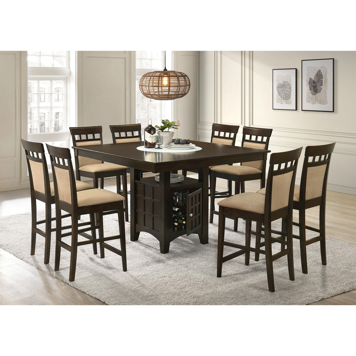Coaster Furniture Gabriel 100219 Closed Back Counter Chair - Cappuccino (Set of 2) IMAGE 11