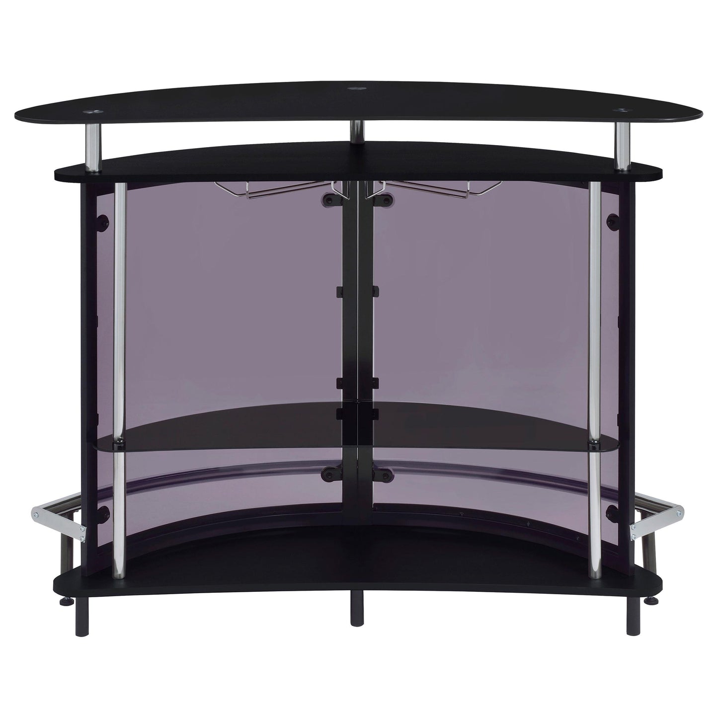 Coaster Furniture Amarillo 101065 Freestanding Glass Top Home Bar Wine Cabinet - Black IMAGE 6