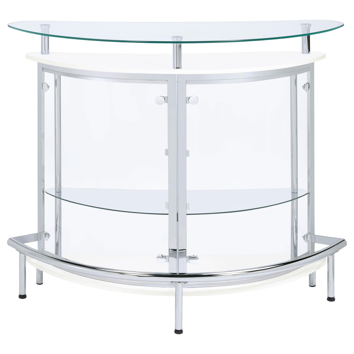 Coaster Furniture Amarillo 101066 Freestanding Glass Top Home Bar Wine Cabinet - White IMAGE 2