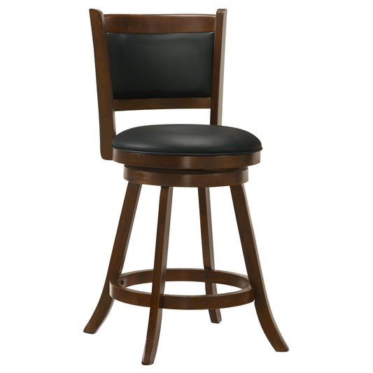 Coaster Furniture Broxton 101919 Upholstered Swivel Counter Chair - Chestnut (Set of 2) IMAGE 1