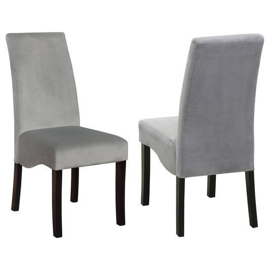 Coaster Furniture Stanton 102062 Velvet Upholstered Dining Side Chair - Grey (Set of 2) IMAGE 1