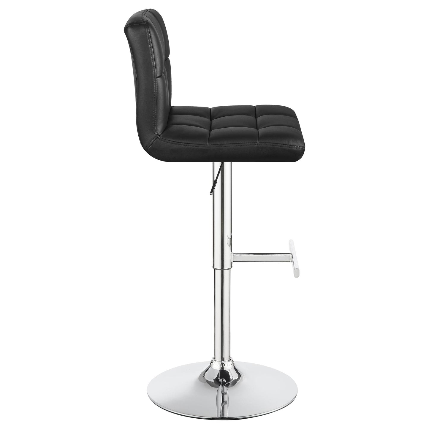 Coaster Furniture Lenny 102554 Upholstered Adjustable Bar Stool - Black (Set of 2) IMAGE 7