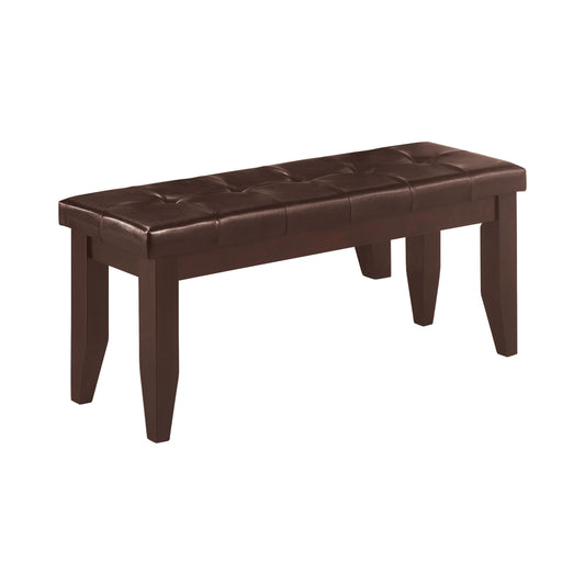 Coaster Furniture Dalila 102723 Leatherette Upholstered Wood Dining Bench - Cappuccino IMAGE 1