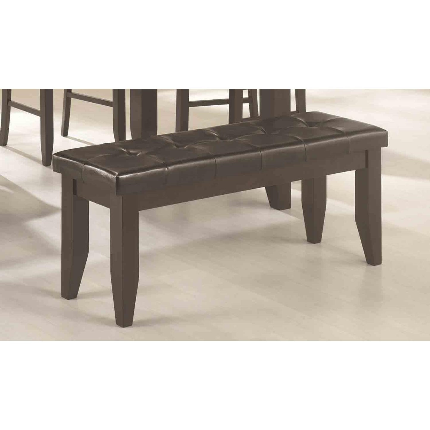 Coaster Furniture Dalila 102723 Leatherette Upholstered Wood Dining Bench - Cappuccino IMAGE 2