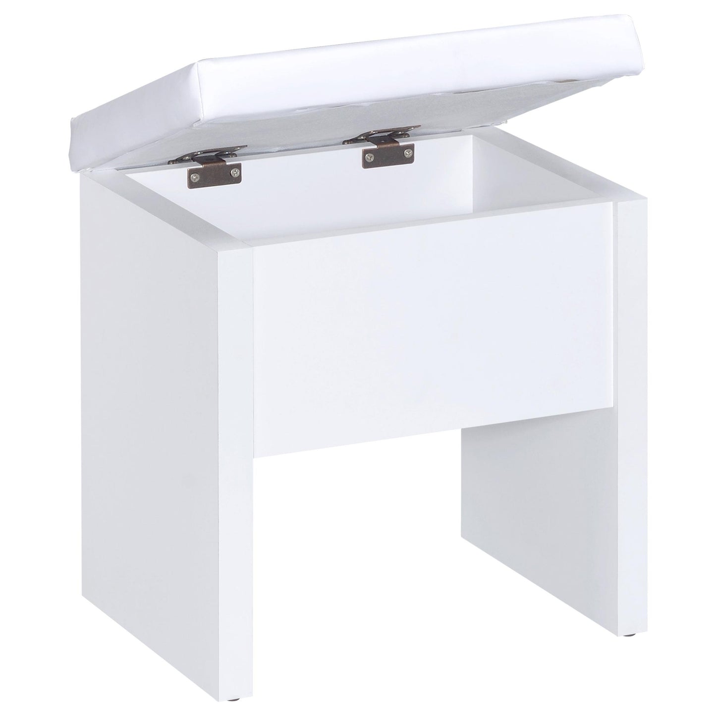 Coaster Furniture Harvey 300290 Vanity Set with Lift-Top Stool - White IMAGE 9