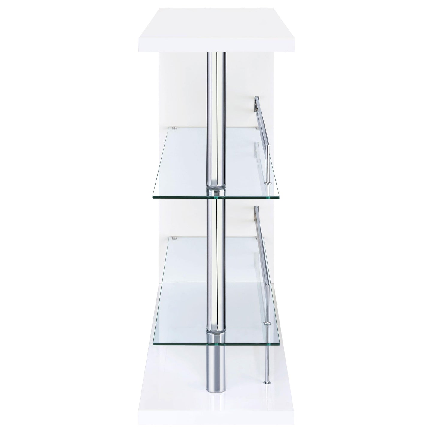 Coaster Furniture Prescott 100167 Rectangular Home Bar Table - White High Gloss IMAGE 2