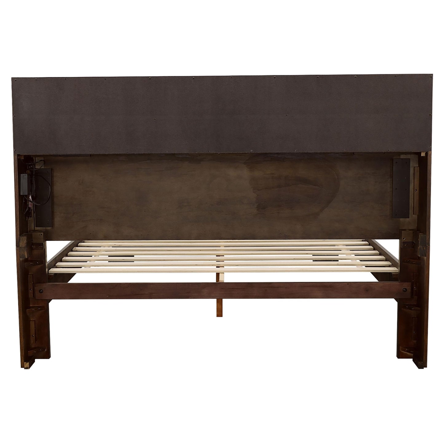 Coaster Furniture Jessica 200719KE Eastern King LED Storage Bookcase Bed - Cappuccino IMAGE 5