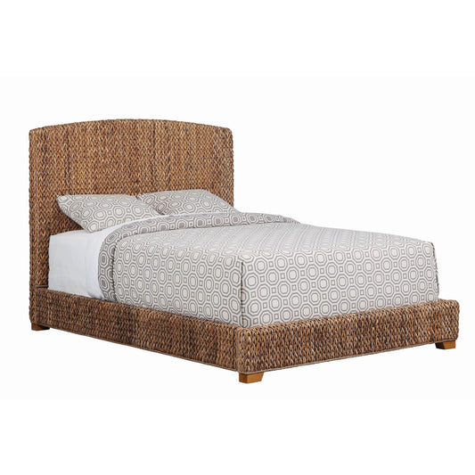 Coaster Furniture Laughton 300501KE Banana Leaf Eastern King Panel Bed - Amber IMAGE 1