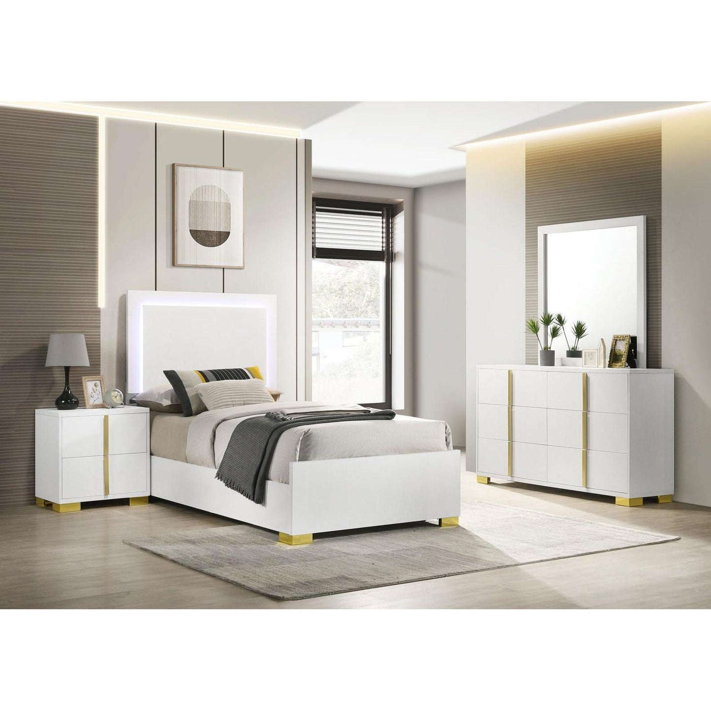 Coaster Furniture Marceline 222931T-S4 6 pc Twin Panel Bedroom Set IMAGE 1