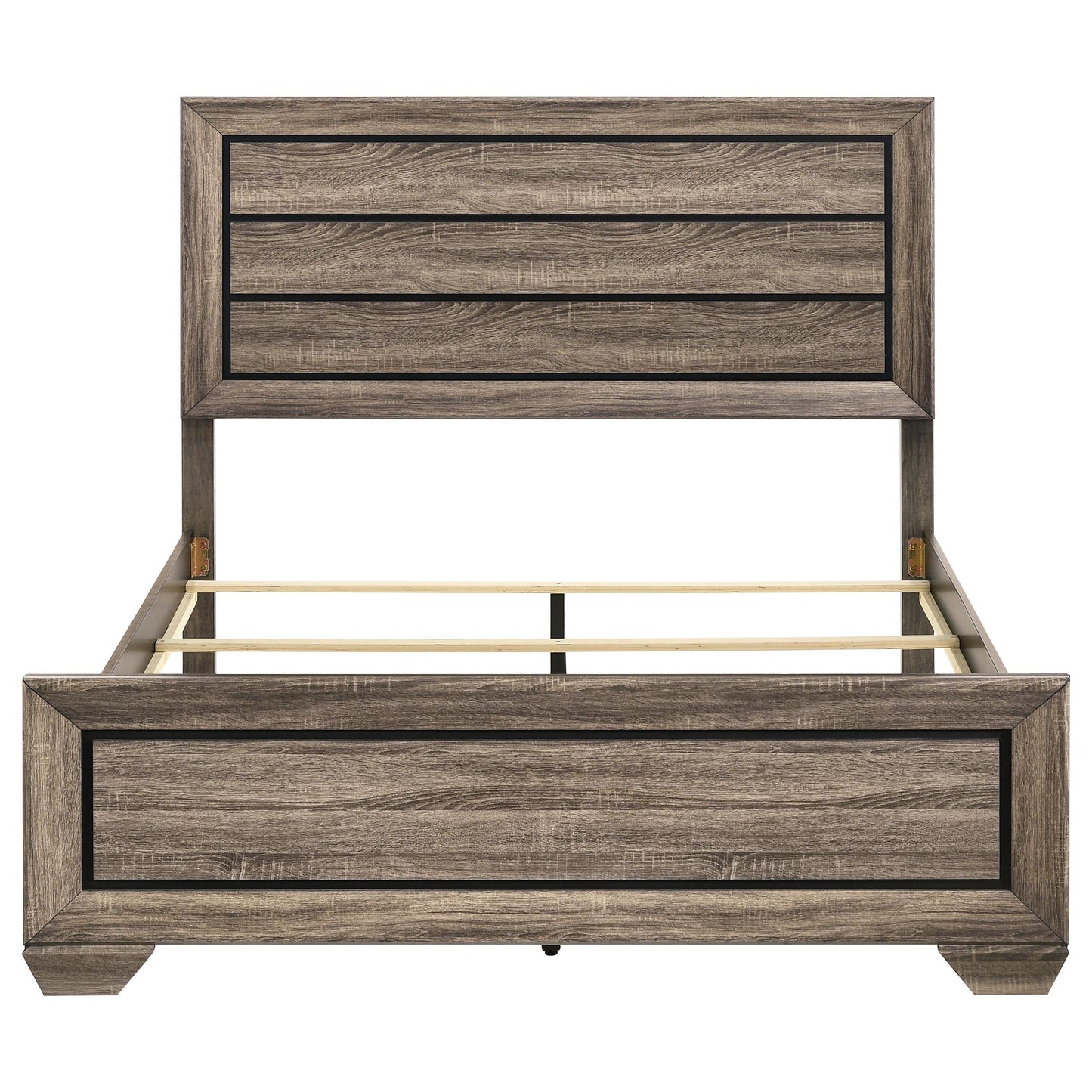 Coaster Furniture Kauffman 204191Q Wood Queen Panel Bed - Washed Taupe IMAGE 3