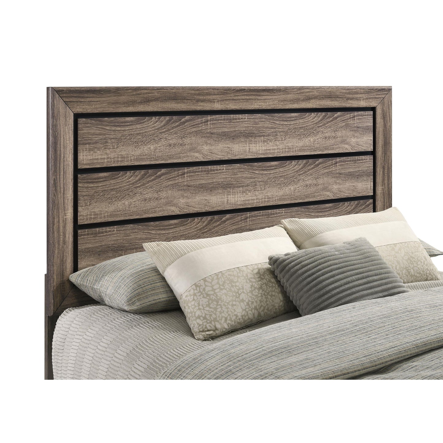 Coaster Furniture Kauffman 204191Q Wood Queen Panel Bed - Washed Taupe IMAGE 9