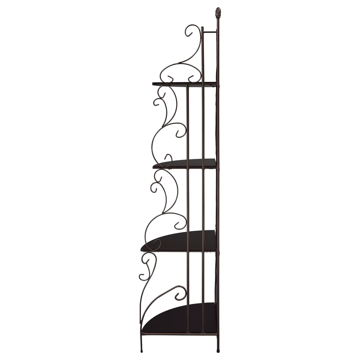 Coaster Furniture Poppy 910038 74-inch 4-shelf Corner Bookshelf - Copper and Cappuccino IMAGE 3