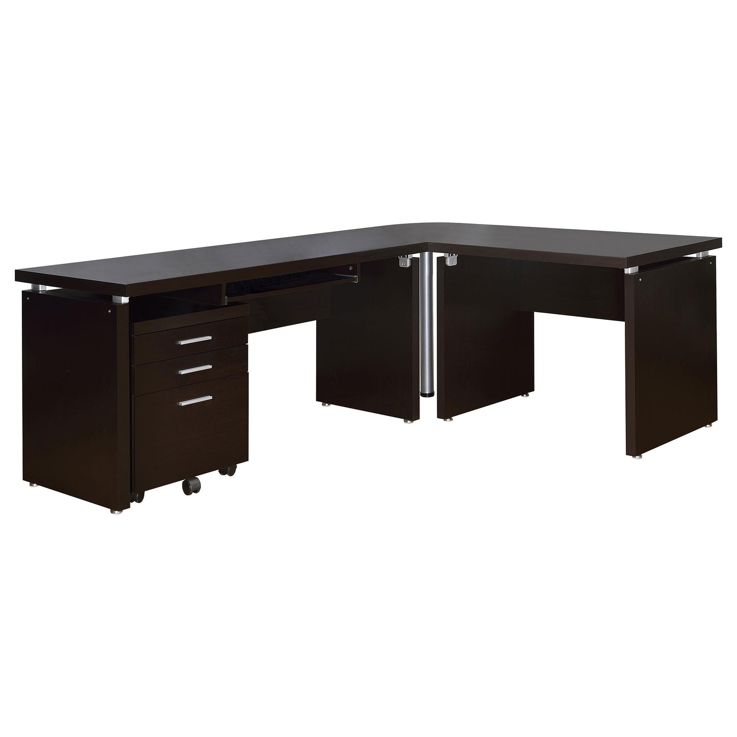 Coaster Furniture Skylar 800894 3-Drawer Home Office Mobile File Cabinet - Cappuccino IMAGE 10