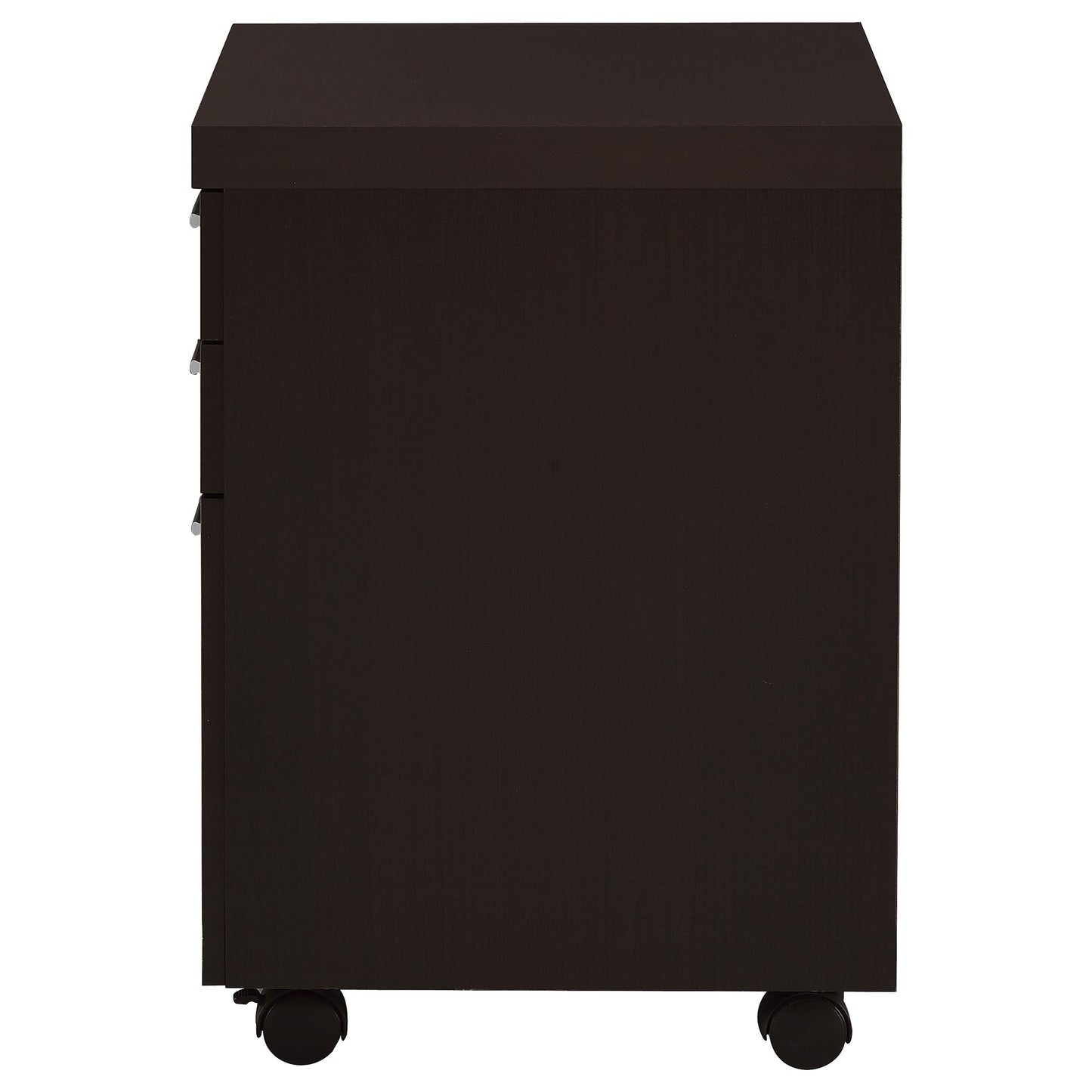 Coaster Furniture Skylar 800894 3-Drawer Home Office Mobile File Cabinet - Cappuccino IMAGE 5
