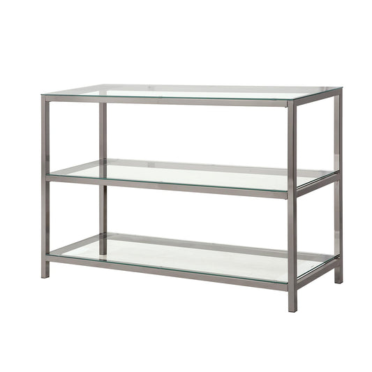 Coaster Furniture Trini 720229 2-shelf Glass Top Entryway Console Table - Black Nickel IMAGE 1