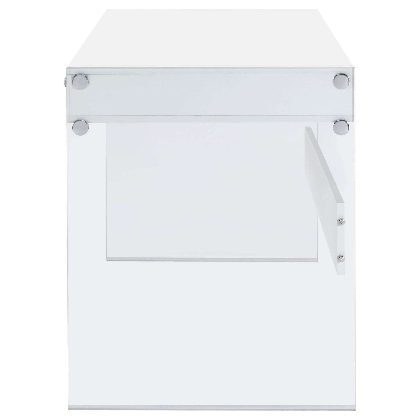 Coaster Furniture Dobrev 800829 48-inch 2-Drawer Writing Desk - White High Gloss IMAGE 5