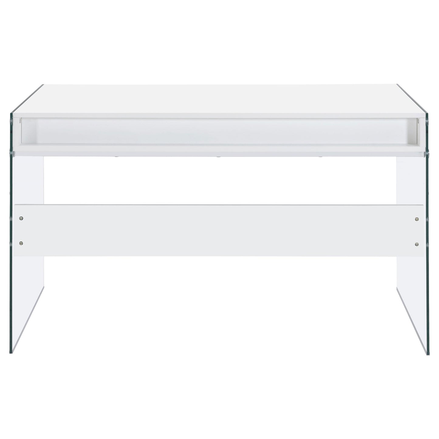 Coaster Furniture Dobrev 800829 48-inch 2-Drawer Writing Desk - White High Gloss IMAGE 7