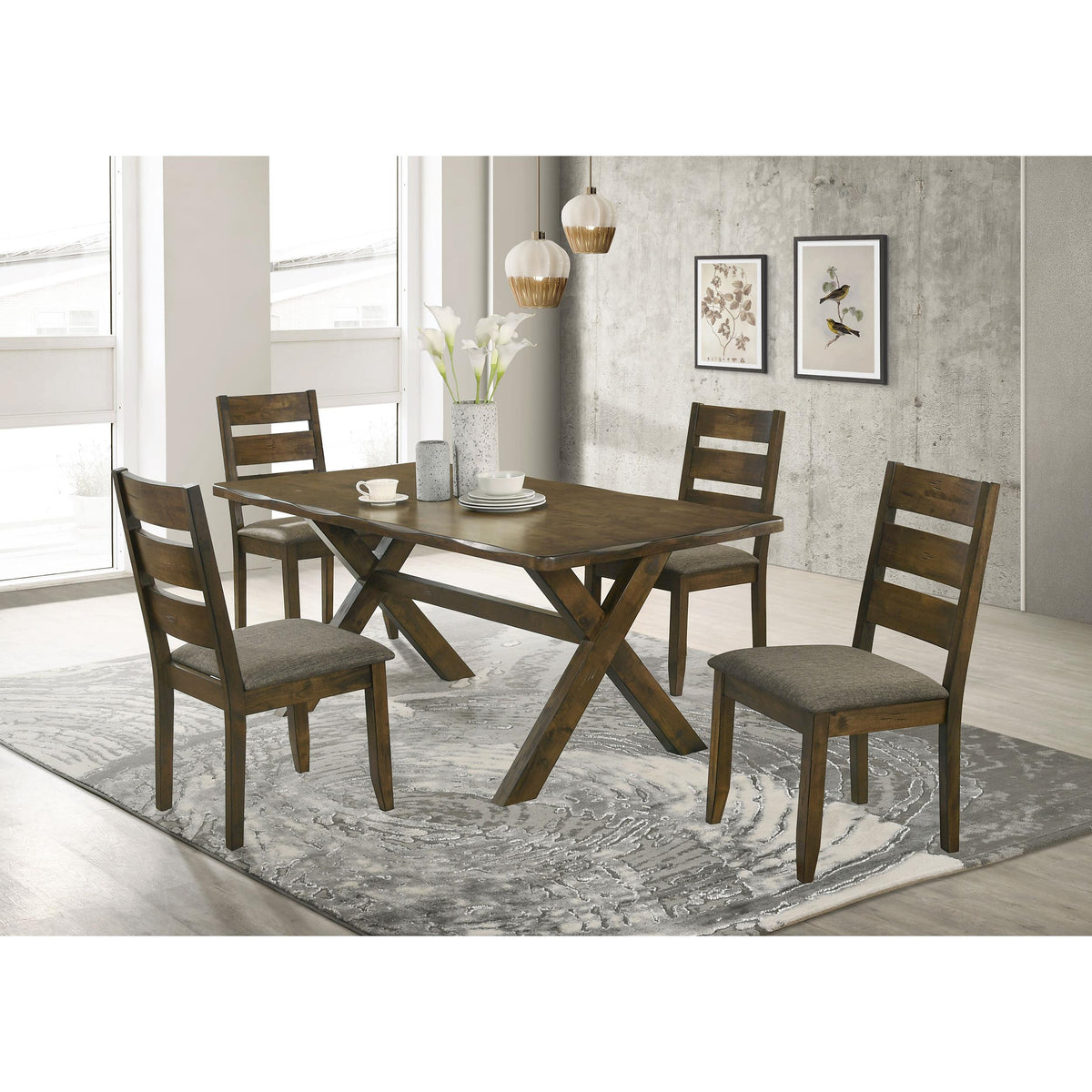 Coaster Furniture Alston 106382 Wood Dining Side Chair - Knotty Nutmeg (Set of 2) IMAGE 10