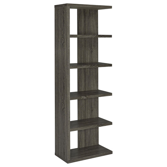 Coaster Furniture Harrison 800553 71-inch 5-shelf Bookshelf - Weathered Grey IMAGE 1