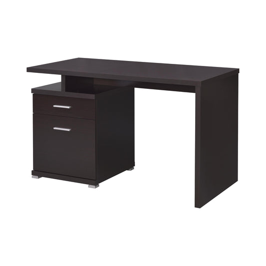 Coaster Furniture Irving 800109 47-inch 2-Drawer Office Computer Desk - Cappuccino IMAGE 1