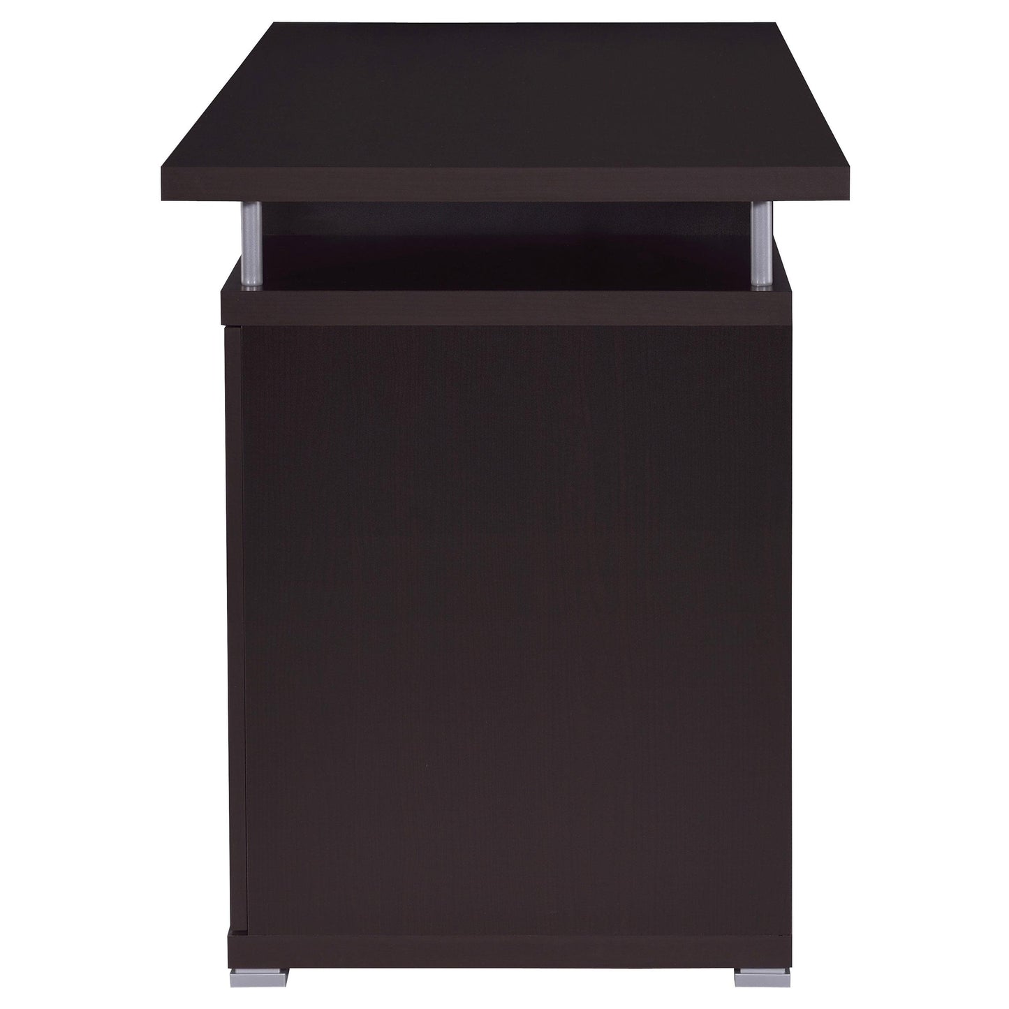 Coaster Furniture Tracy 800107 55-inch 2-Drawer Office Computer Desk - Cappuccino IMAGE 5