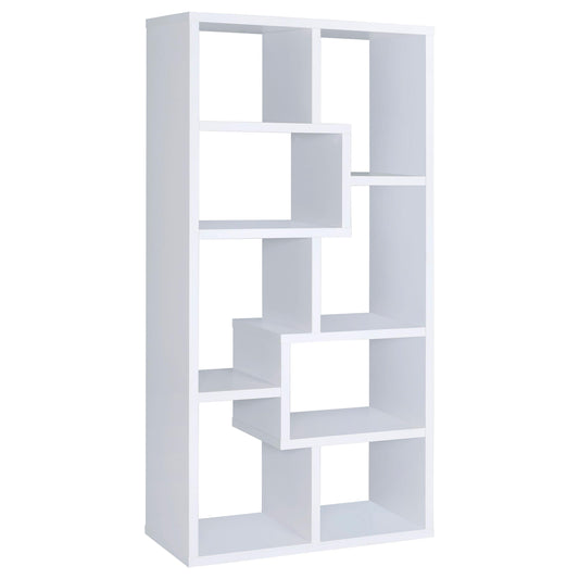 Coaster Furniture Theo 800136 71-inch 7-shelf Bookshelf - White IMAGE 1