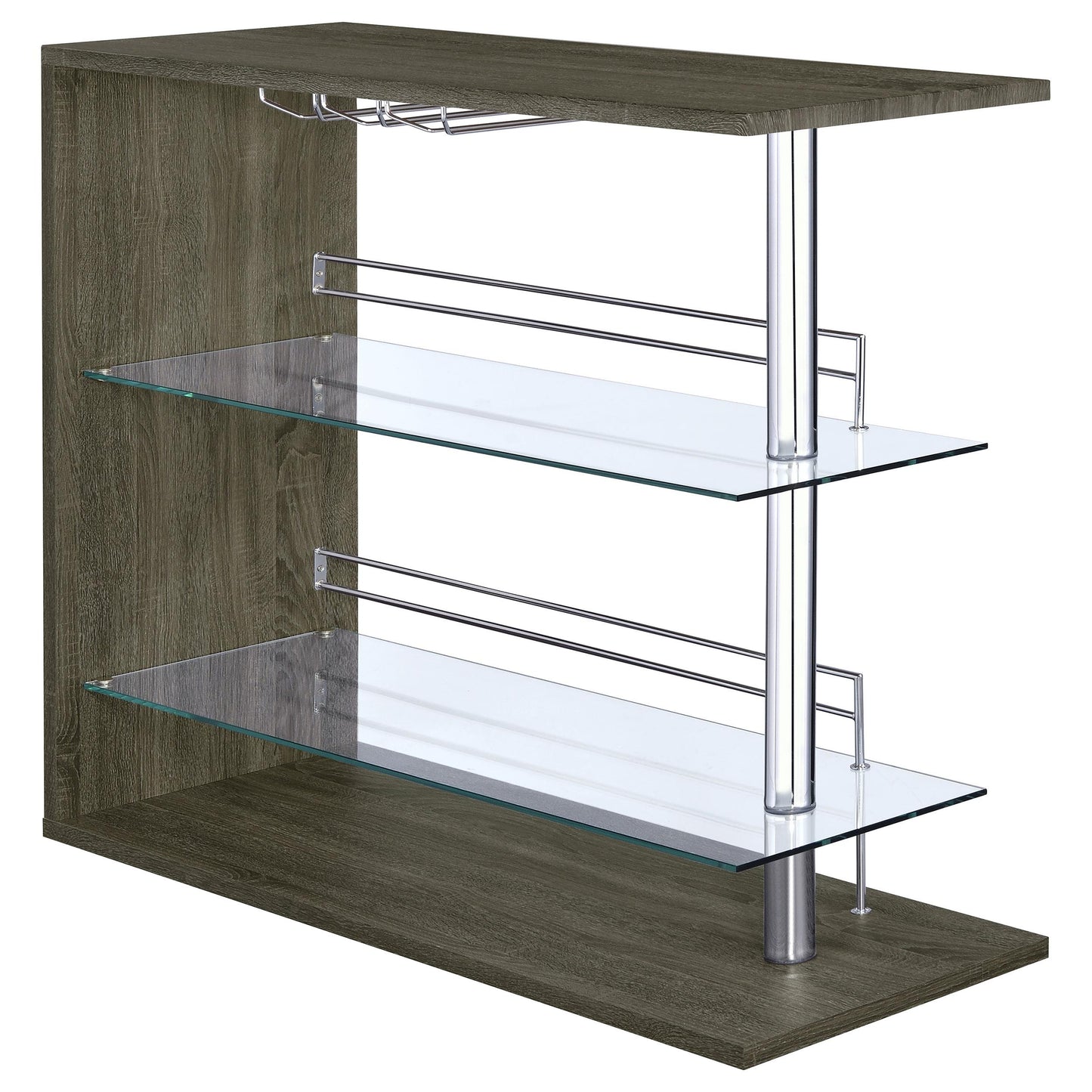 Coaster Furniture Prescott 100156 Rectangular Home Bar Table - Weathered Grey IMAGE 1