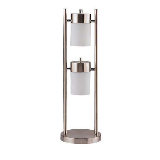 Coaster Furniture Munson 900732 25-inch 2 Swivel Lights Bedside Table Lamp - Silver IMAGE 1