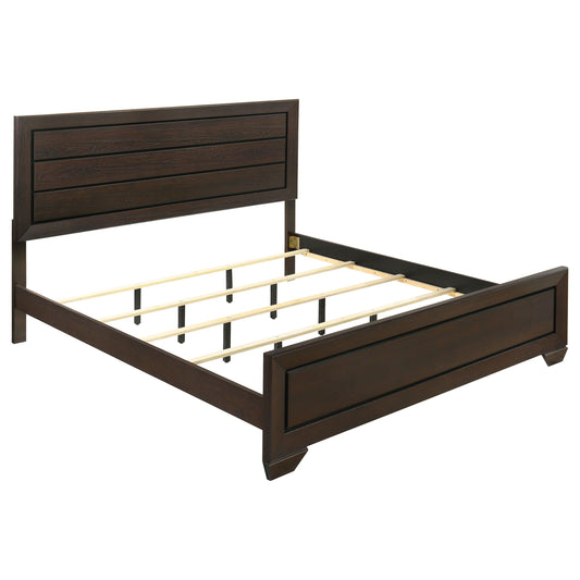 Coaster Furniture Kauffman 204391KE Wood Eastern King Panel Bed - Dark Cocoa IMAGE 1