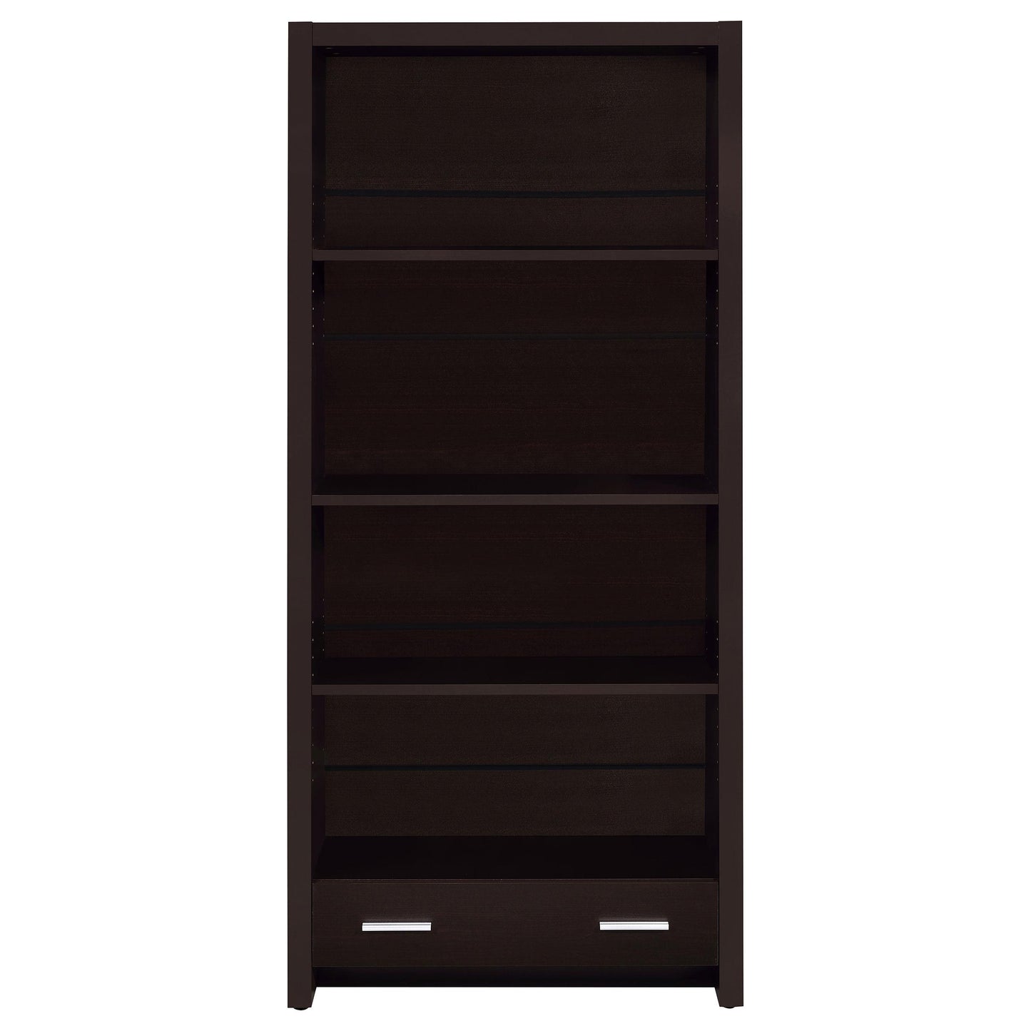 Coaster Furniture Skylar 800905 71-inch 5-shelf Bookcase with Drawer - Cappuccino IMAGE 3