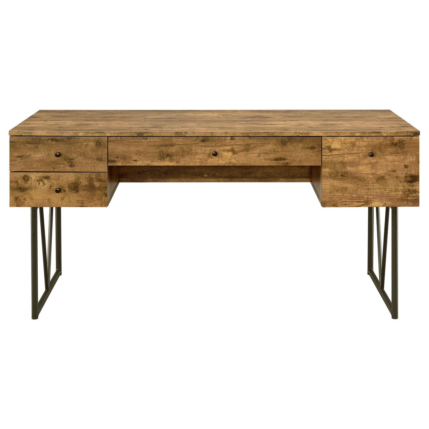 Coaster Furniture Analiese 800999 63-inch 4-Drawer Writing Desk - Rustic Nutmeg IMAGE 3