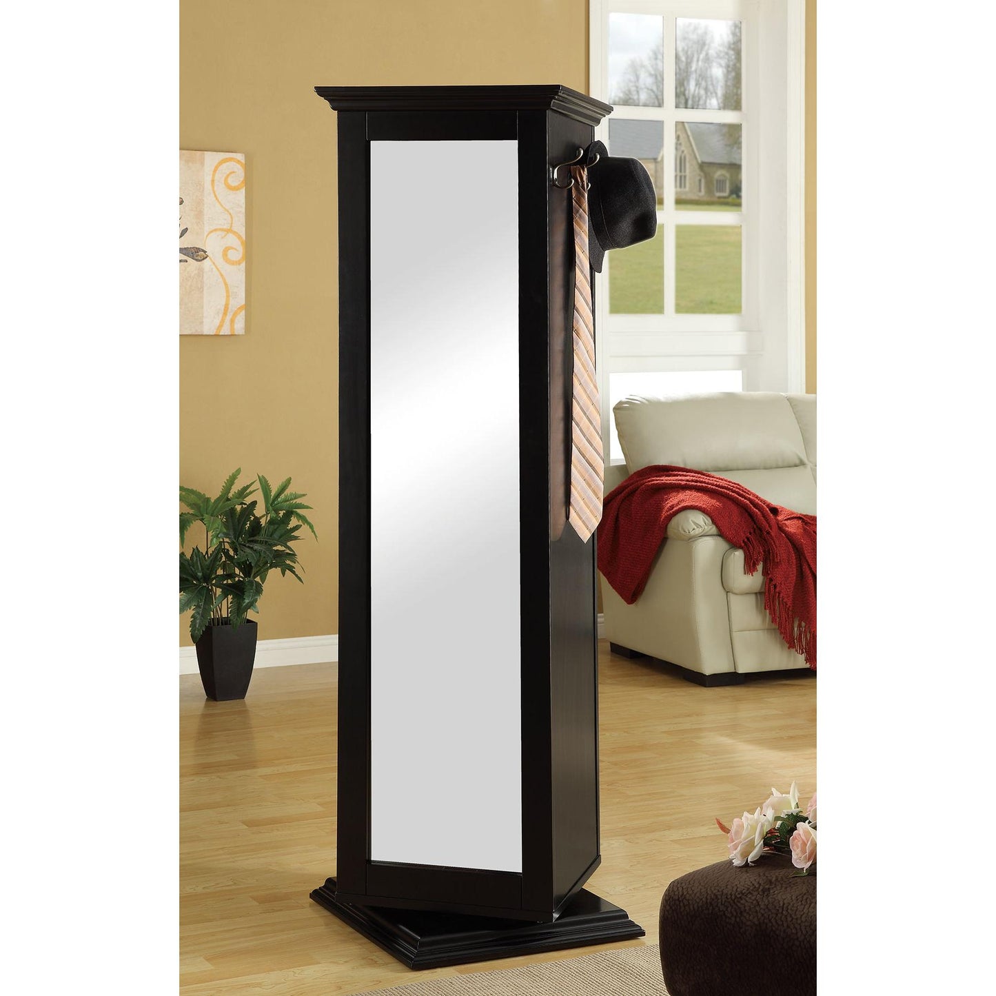 Coaster Furniture Robinsons 910083 Swivel Accent Cabinet with Cork Board - Black IMAGE 2