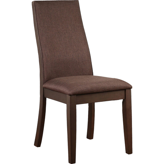 Coaster Furniture Spring Creek 106582 Upholstered Dining Chair - Chocolate (Set of 2) IMAGE 1