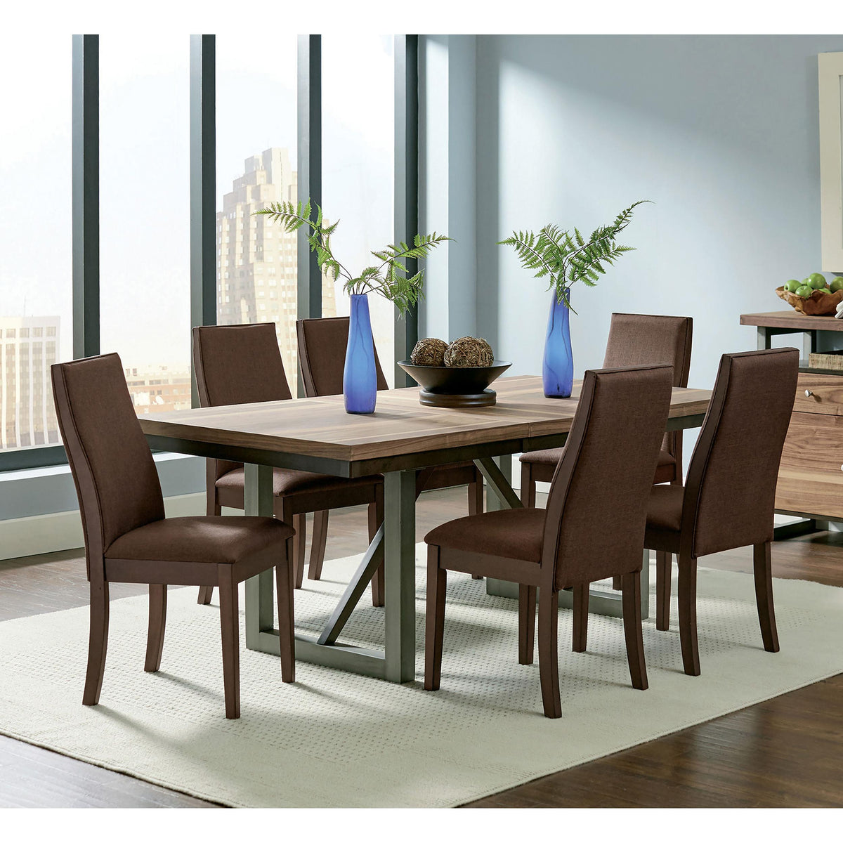 Coaster Furniture Spring Creek 106582 Upholstered Dining Chair - Chocolate (Set of 2) IMAGE 5