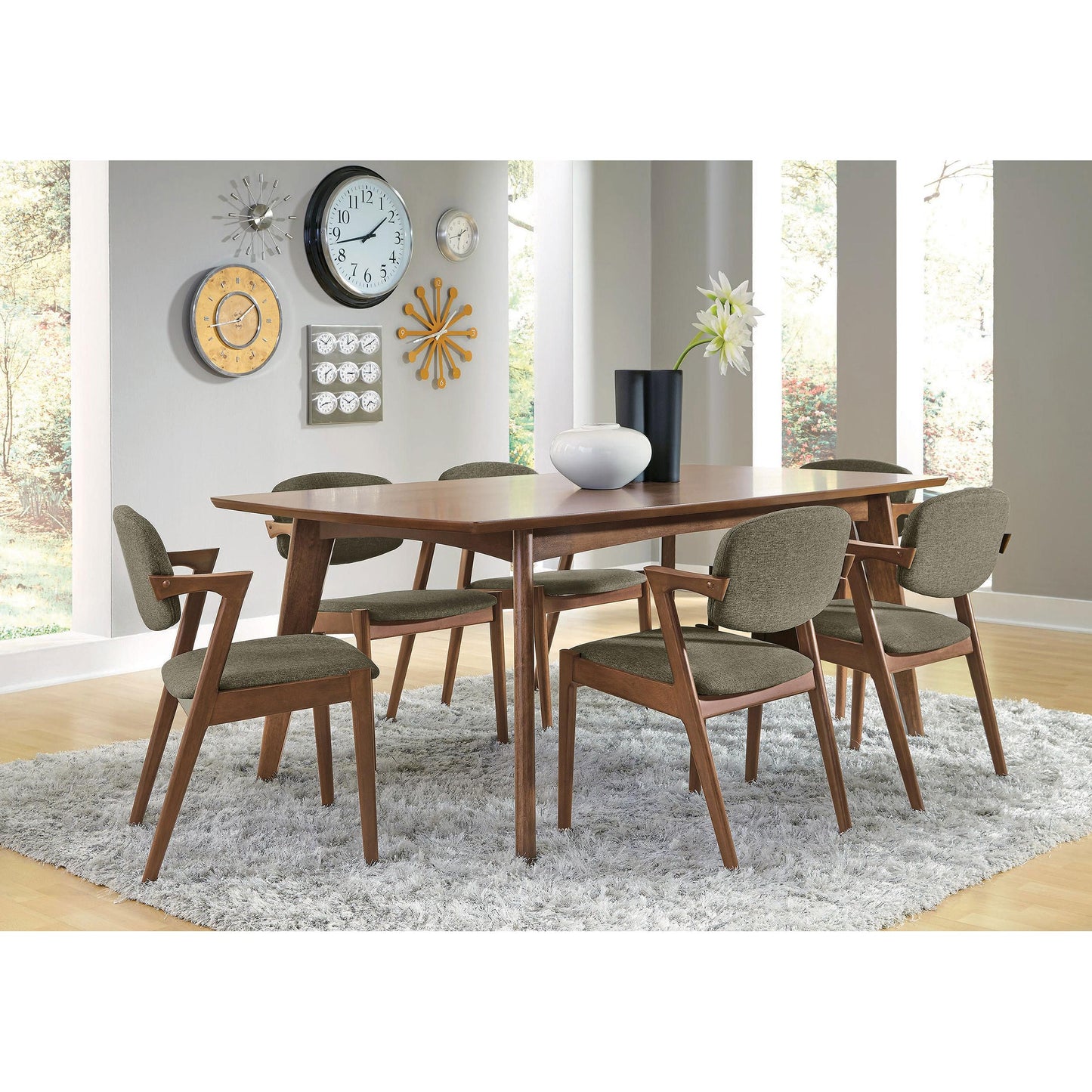 Coaster Furniture Malone 105351 Rectangular 78-inch Wood Dining Table - Dark Walnut IMAGE 3